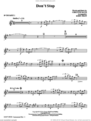 Don't Stop (complete set of parts)