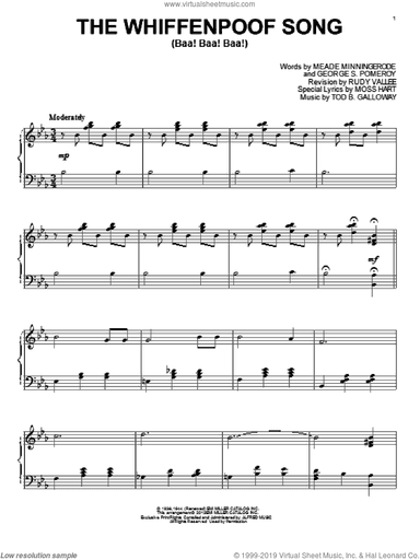 The Whiffenpoof Song (Baa! Baa! Baa!)