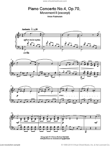 Themes From 'Piano Concerto No.4 Op. 70 In D Minor'