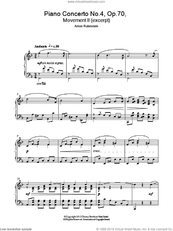 Themes From 'Piano Concerto No.4 Op. 70 In D Minor'
