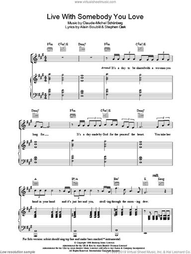 Live With Somebody You Love (from Martin Guerre)