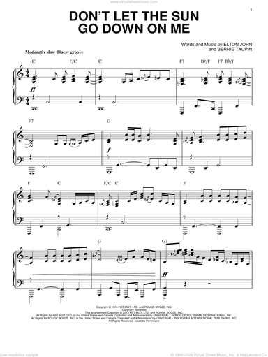 Don't Let The Sun Go Down On Me [Jazz version] (arr. Brent Edstrom)