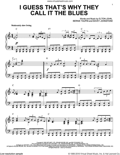 I Guess That's Why They Call It The Blues [Jazz version] (arr. Brent Edstrom)
