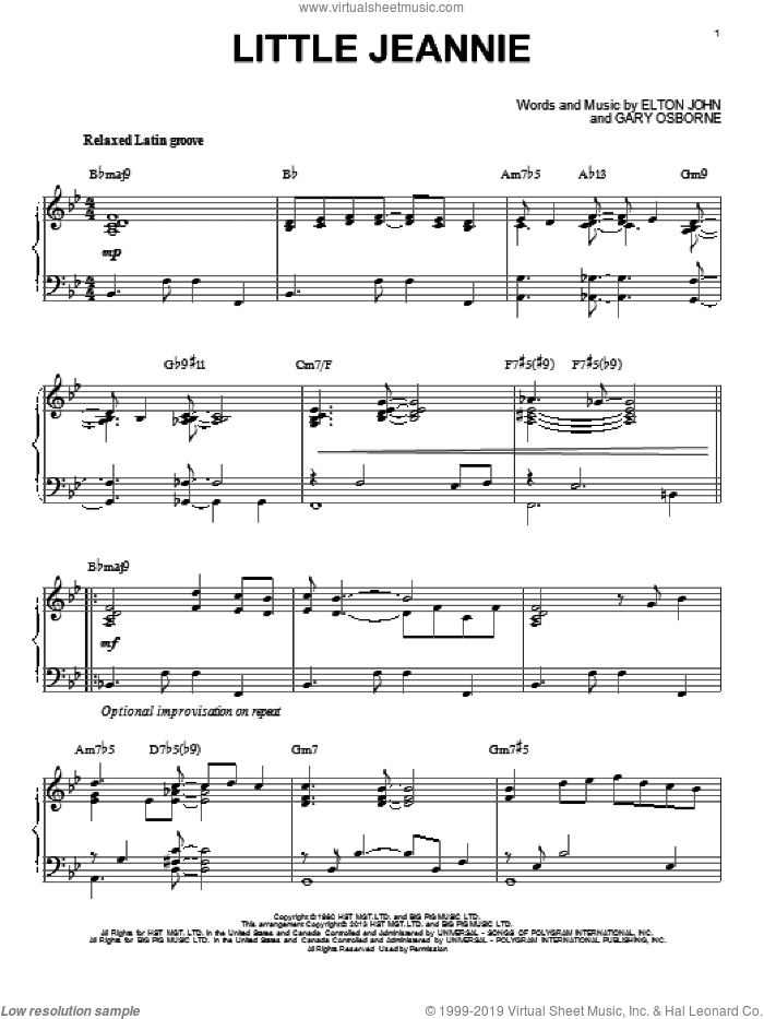 Little Jeannie [Jazz version] (arr. Brent Edstrom)