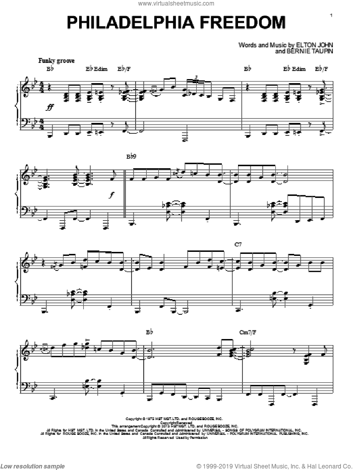 Philadelphia Freedom [Jazz version] (arr. Brent Edstrom)