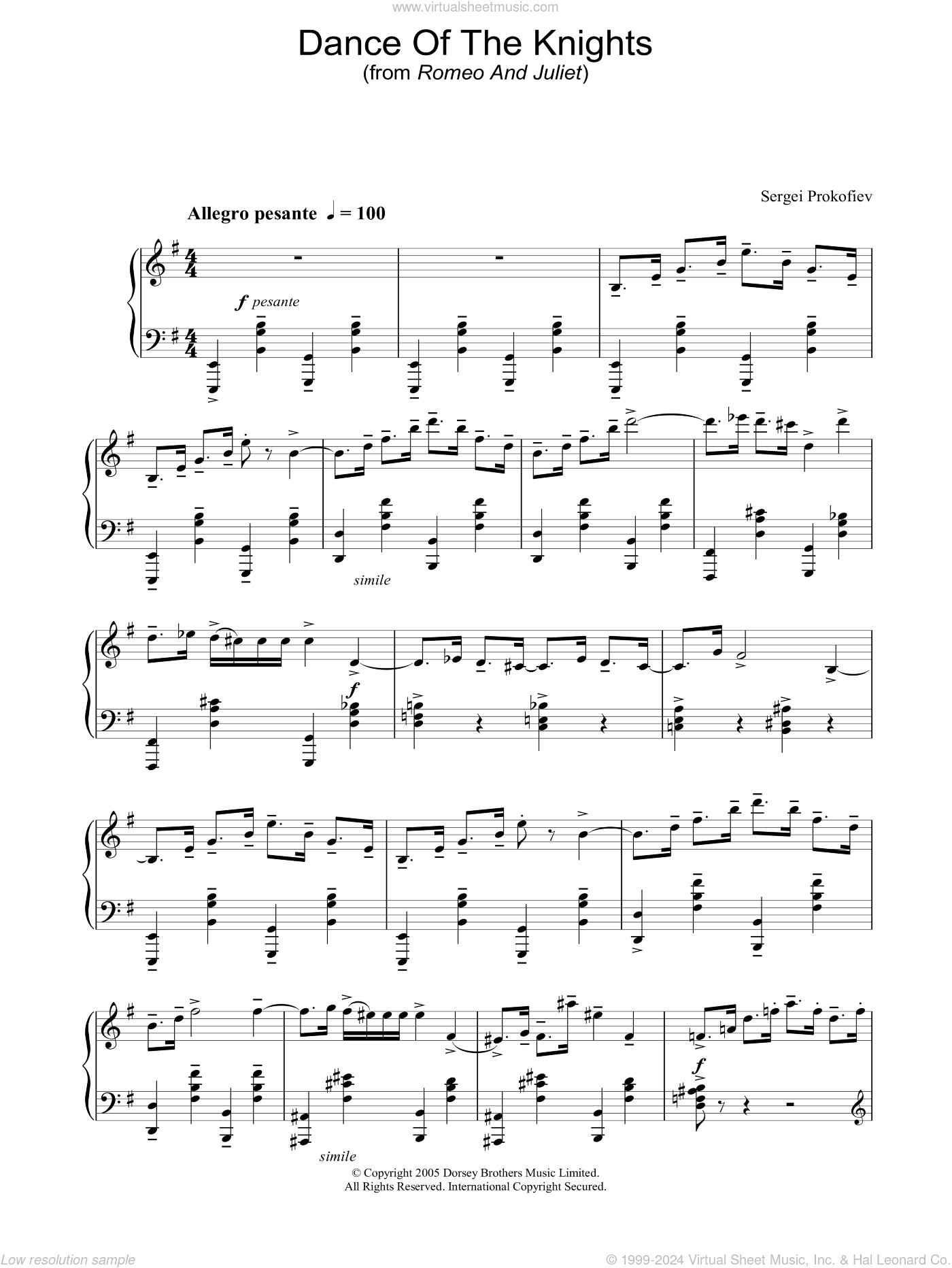Dance Of The Knights (from Romeo And Juliet)