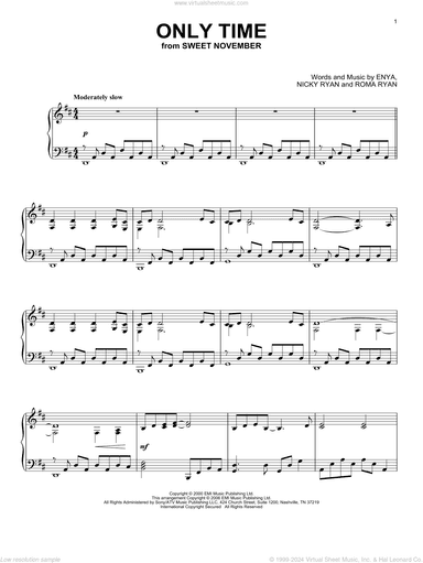 Only Time, (intermediate)