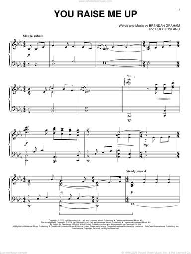 You Raise Me Up, (intermediate)