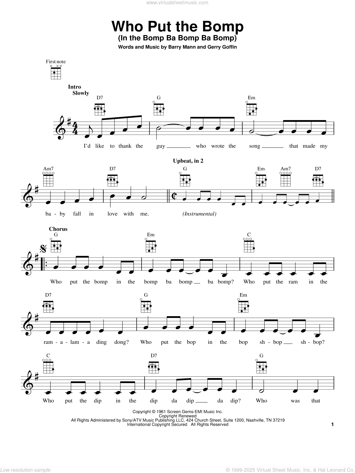Who Put The Bomp (In The Bomp Ba Bomp Ba Bomp)