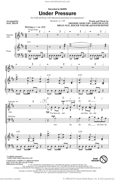 Under Pressure (arr. Mac Huff)