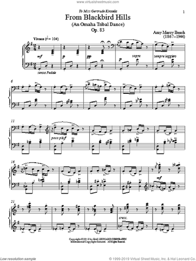 From Blackbird Hills, Op. 83