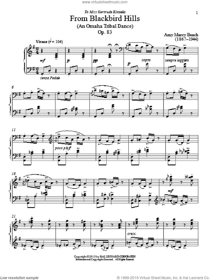 From Blackbird Hills, Op. 83