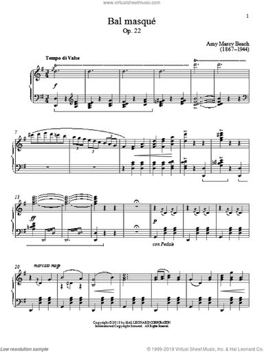 Bal masque, Op. 22