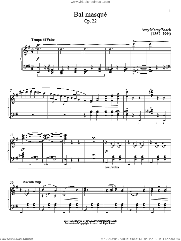Bal masque, Op. 22