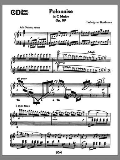 Polonaise In C Major, Op. 89
