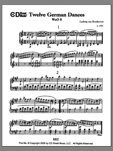 German Dances (12), Woo 8