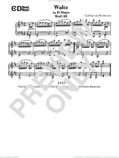 Waltz In D Major, Woo 85