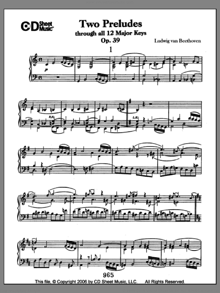 Preludes (2) Through All 12 Major Keys, Op. 39