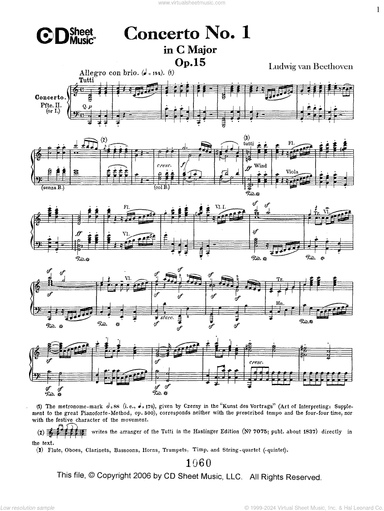Concerto No. 1  in C Major, Op. 15