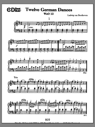German Dances (12), Woo 13