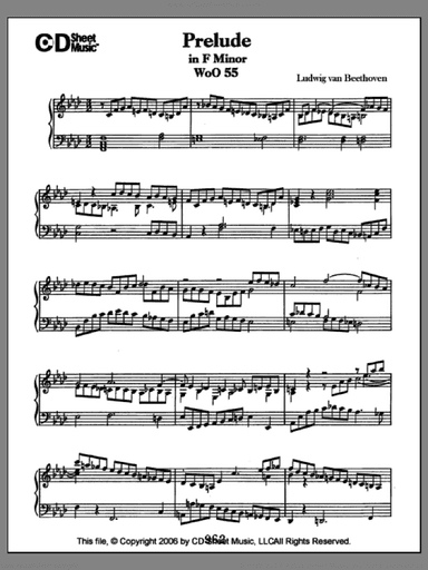 Prelude In F Minor, Woo 55