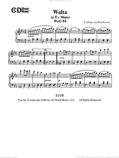 Waltz In E-flat Major, Woo 84