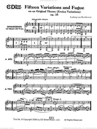 Variations (15) And Fugue On An Original Theme (eroica Variations)