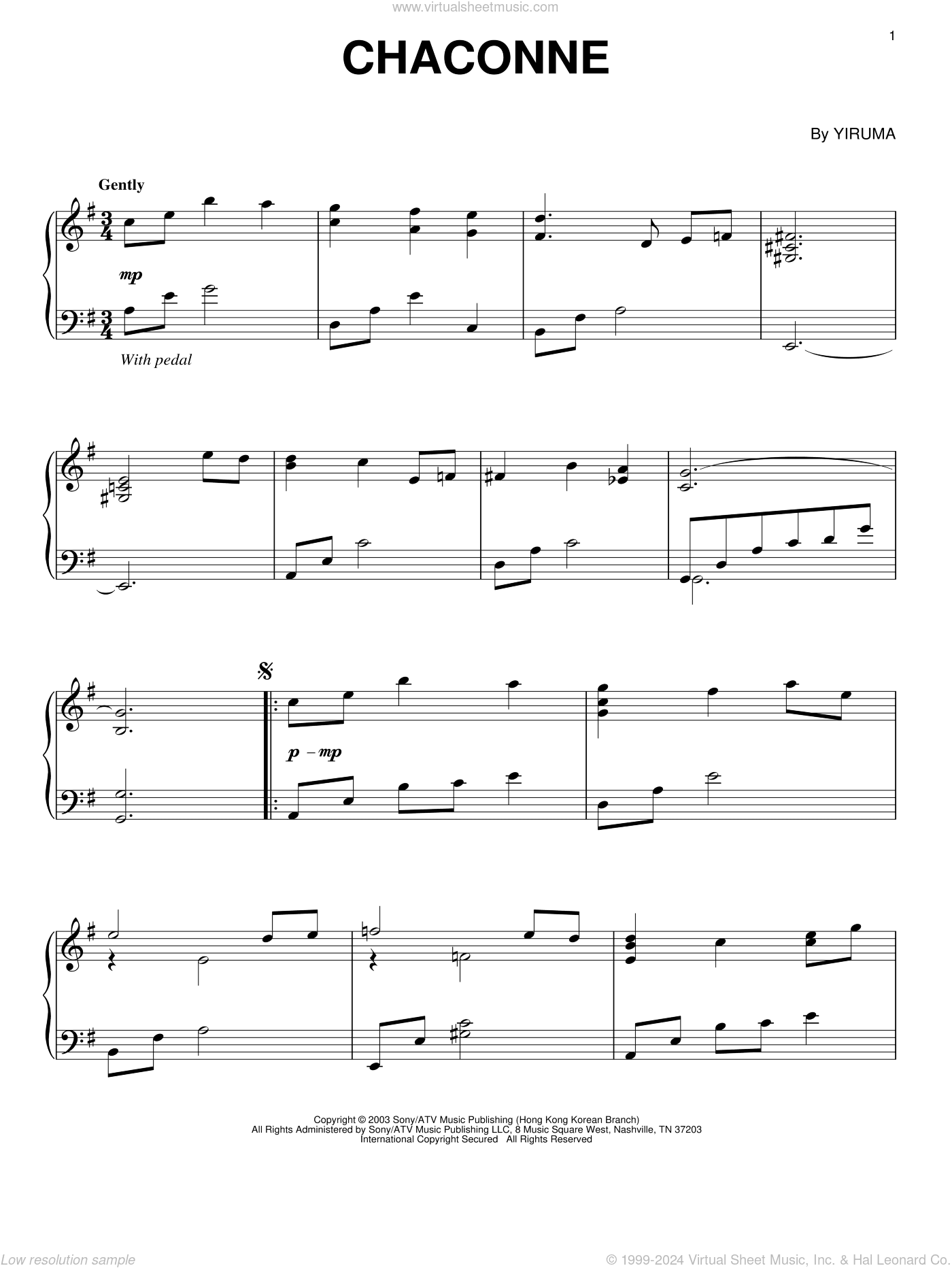 Chaconne, (intermediate)