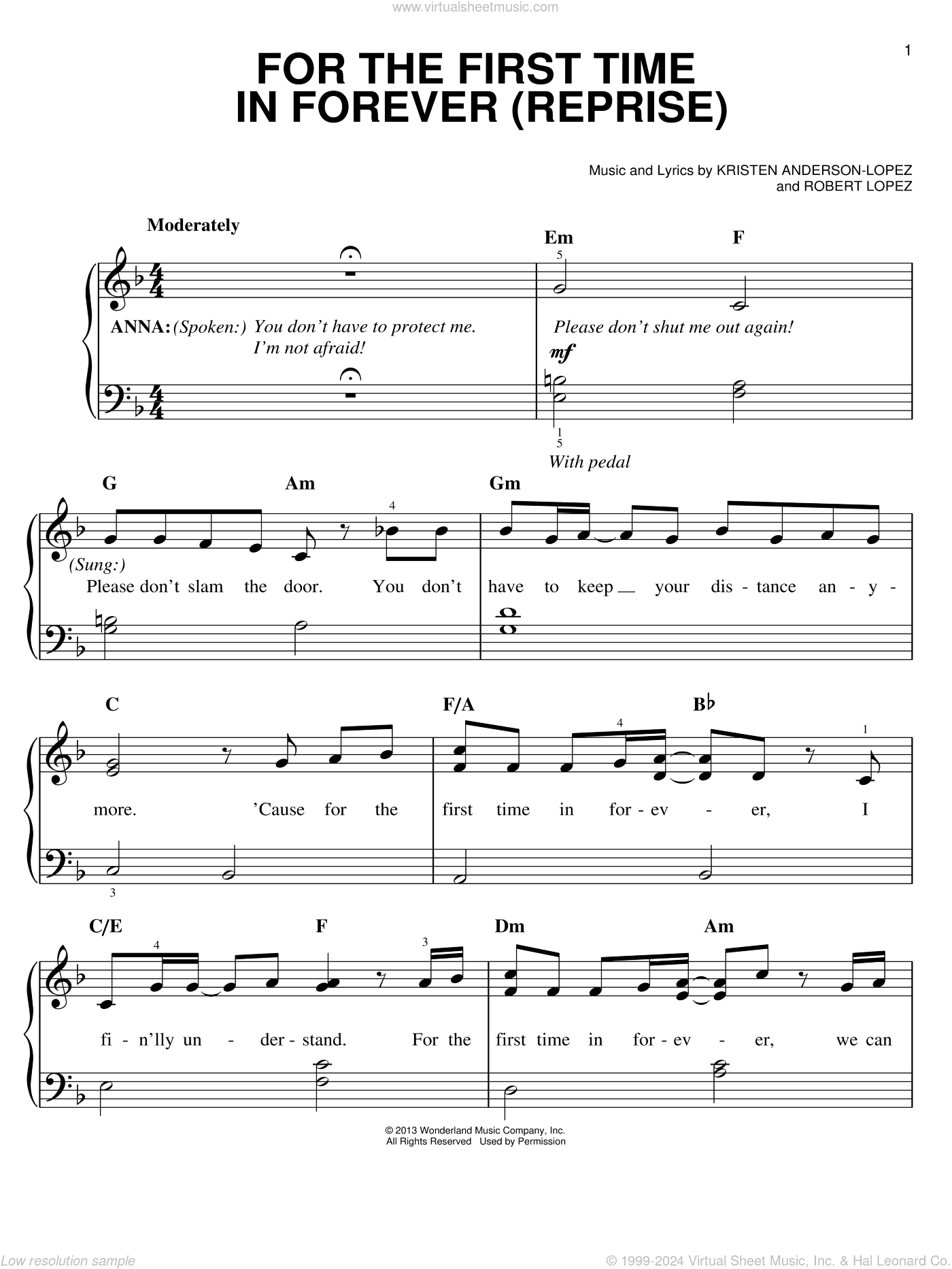 For The First Time In Forever (Reprise) (from Frozen)