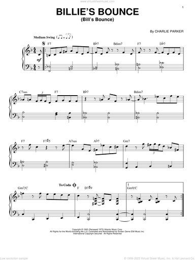 Billie's Bounce (Bill's Bounce)