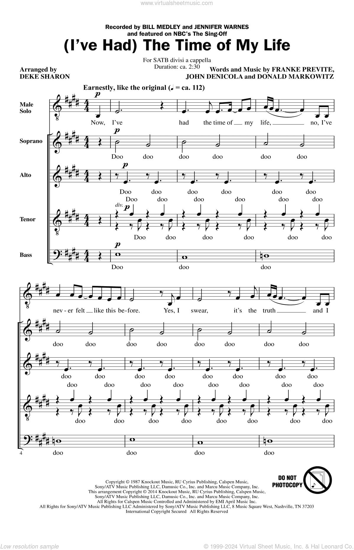 (I've Had) The Time Of My Life (arr. Deke Sharon)