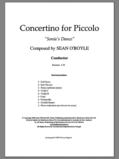 Sonia's Dance Concertino for Piccolo (COMPLETE)