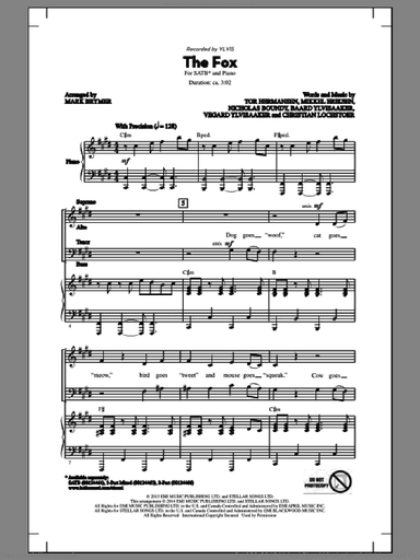 The Fox (What Does The Fox Say?) (arr. Mark Brymer)