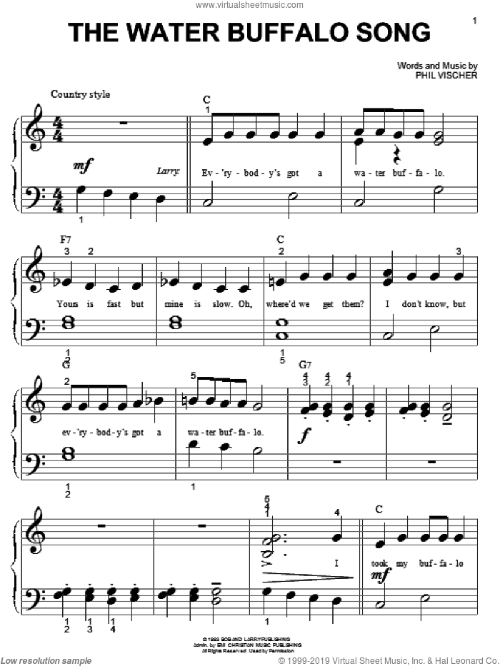 The Water Buffalo Song