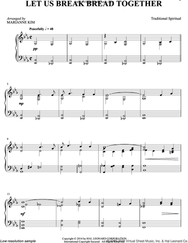 Let Us Break Bread Together (arr. David Lantz III)