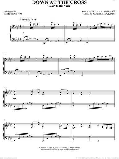 Down At The Cross (Glory To His Name), (intermediate)