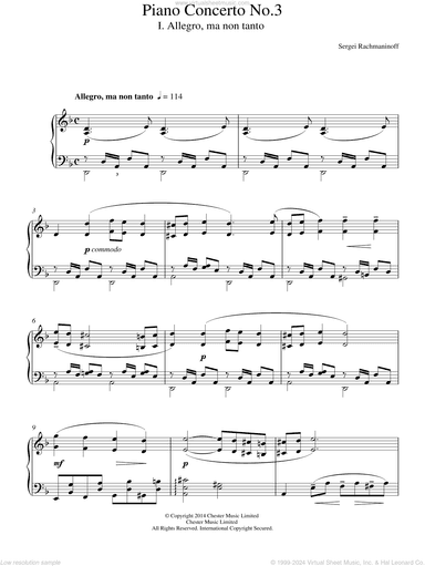 Piano Concerto No.3 - 1st Movement, (intermediate)