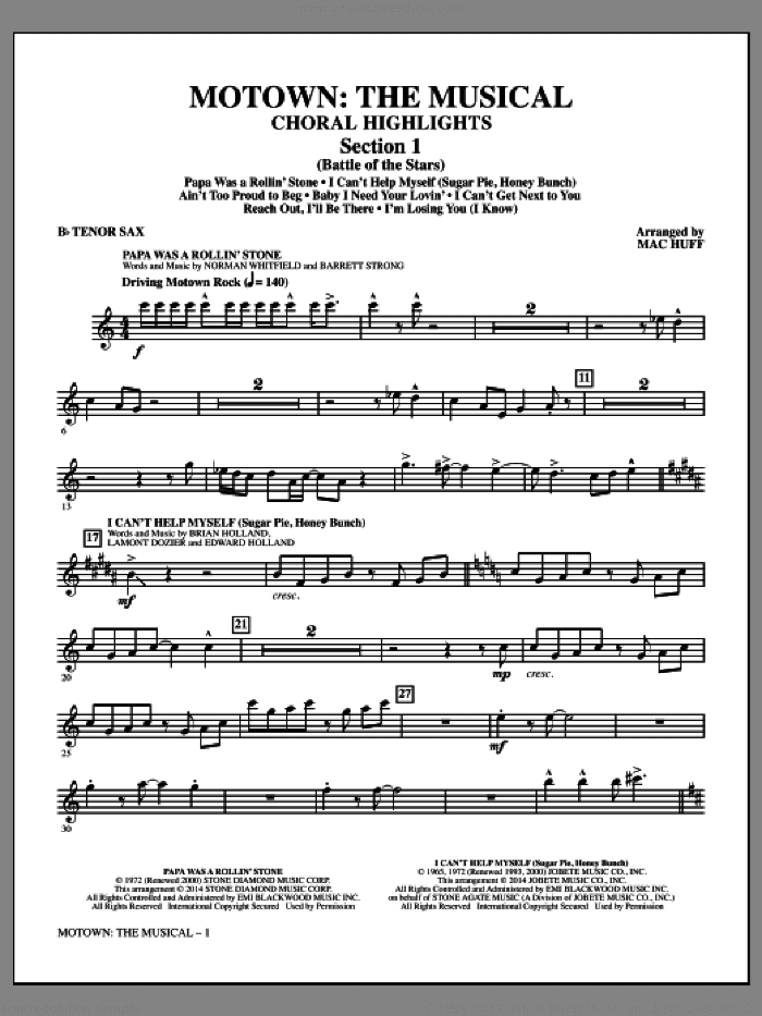 Motown: The Musical (Choral Highlights)
