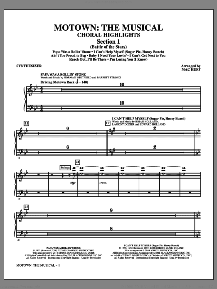 Motown: The Musical (Choral Highlights)
