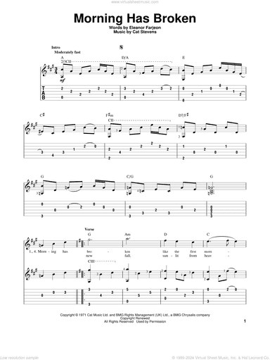 Morning Has Broken, (intermediate)