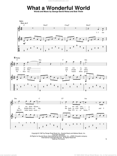 What A Wonderful World, (intermediate)