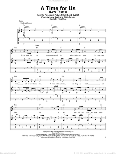 A Time For Us (Love Theme)