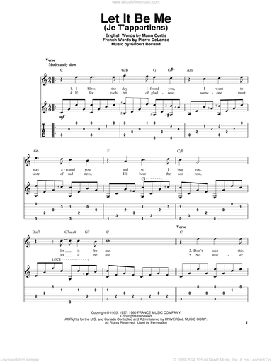 Let It Be Me (Je T'appartiens)