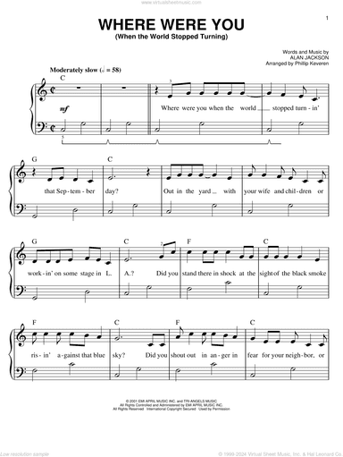Where Were You (When The World Stopped Turning) (arr. Phillip Keveren)