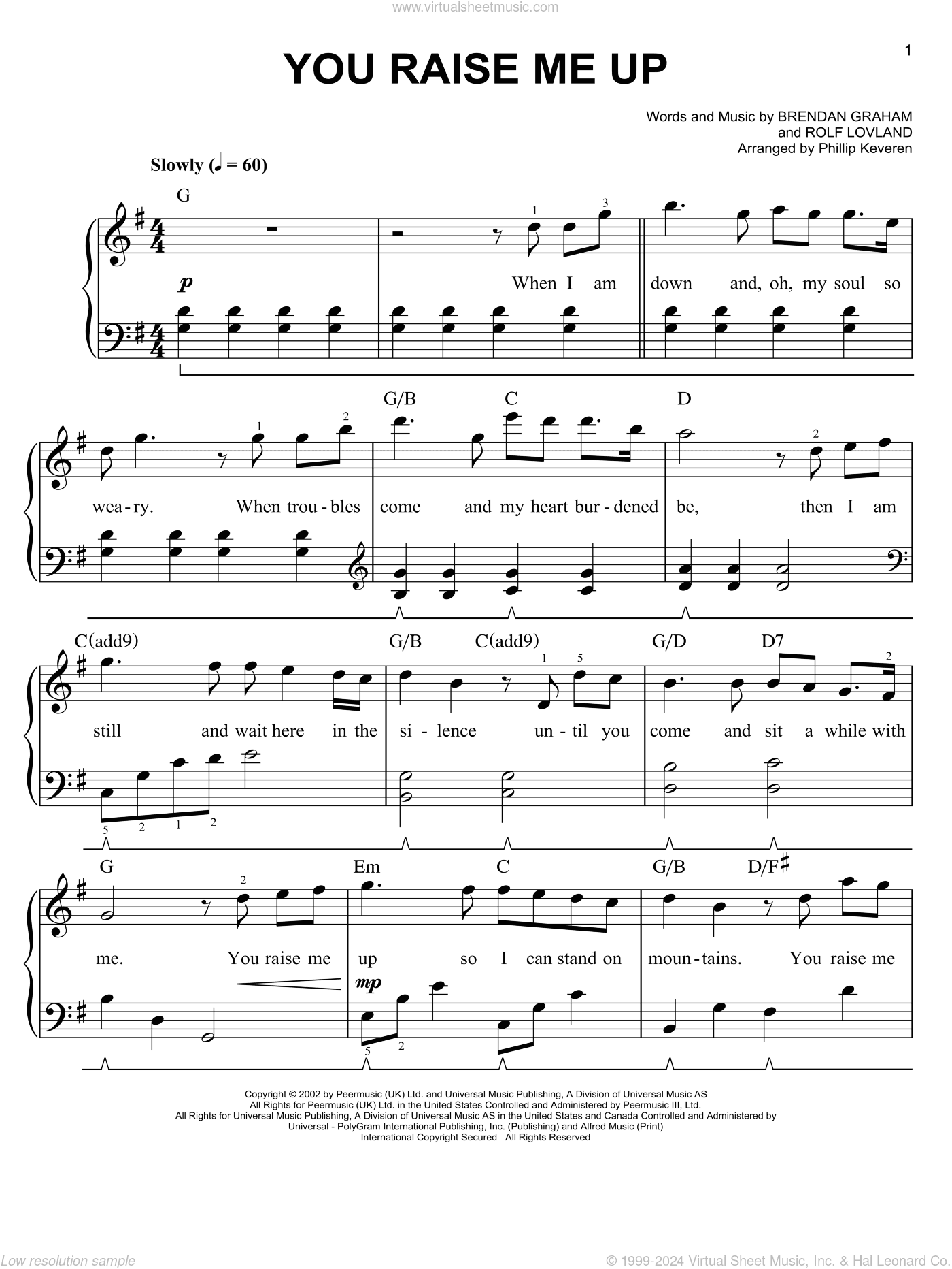 You Raise Me Up (arr. Phillip Keveren)