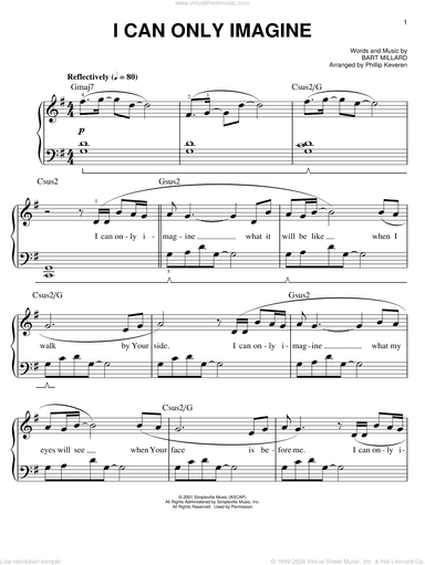 I Can Only Imagine (arr. Phillip Keveren)
