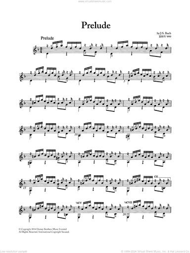 Prelude BWV 999