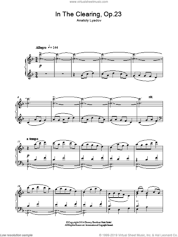 In The Clearing Op. 23