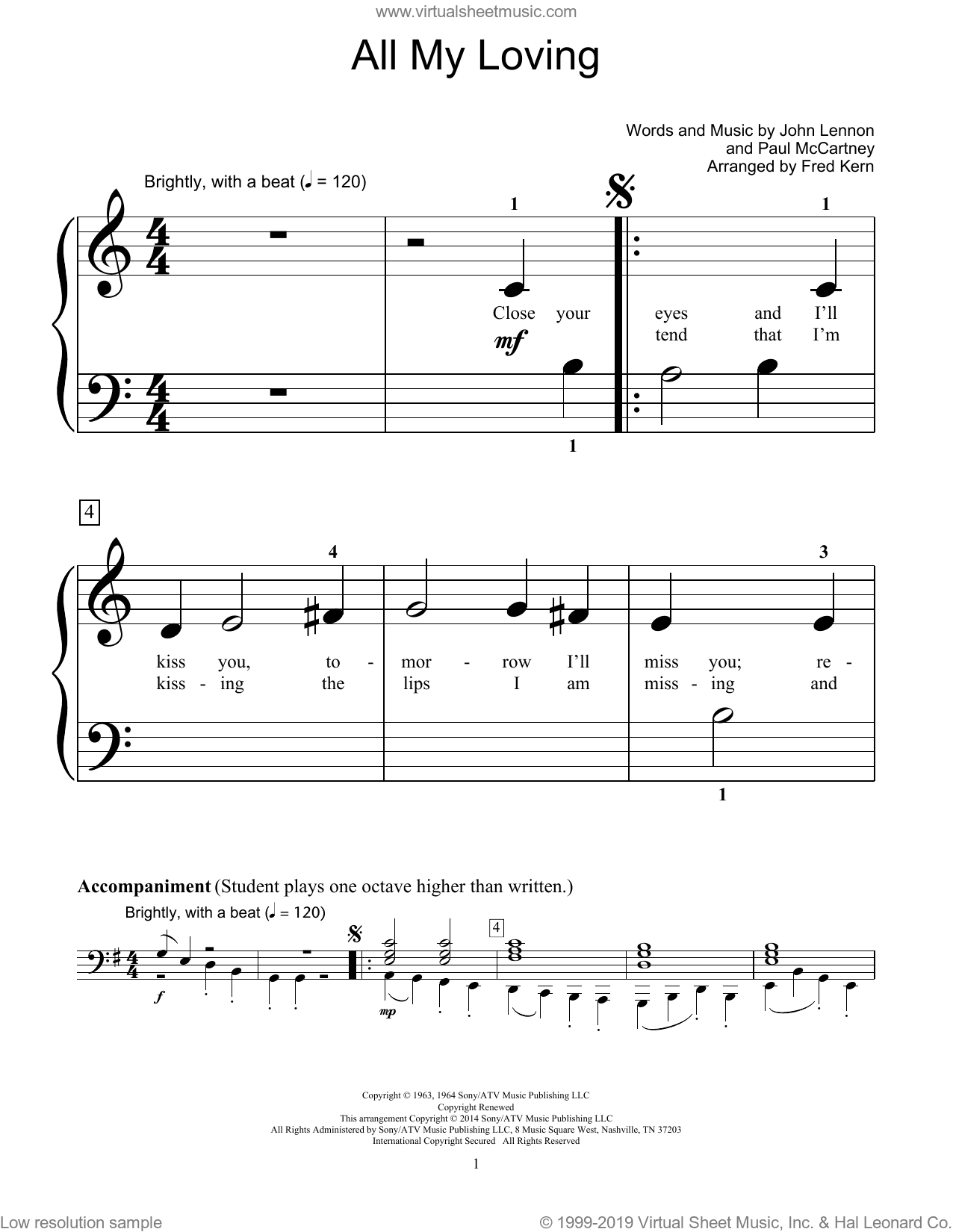 All My Loving (arr. Fred Kern)