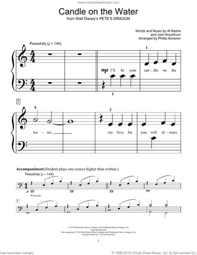 Candle On The Water (from Pete's Dragon) (arr. Phillip Keveren)